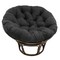 44-inch Solid Micro Suede Papasan Cushion (Fits 42-inch Papasan Frame) - Black